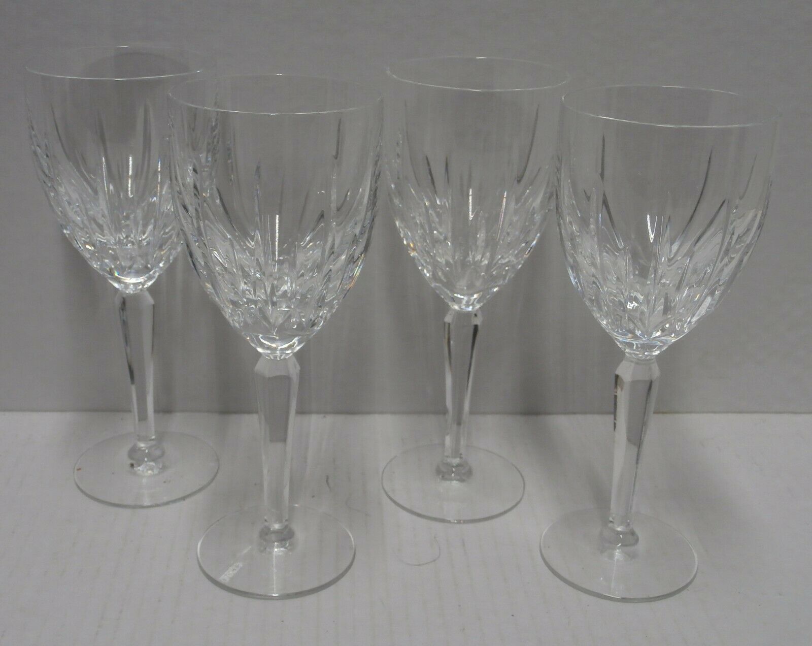 Lenox Lead Crystal Clarity 7" Wine Goblets / Glasses Set Of 4 - S4d