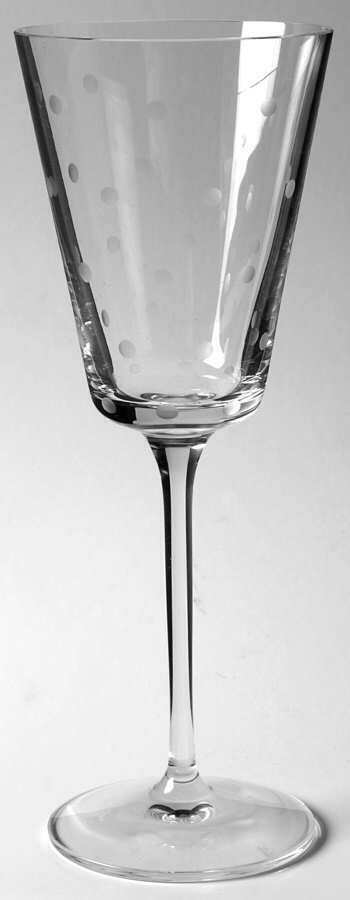 Lenox Larabee Dot Wine Glass ~2 Available ~  Kate Spade ~ 8 3/8" High ~ 8 Oz