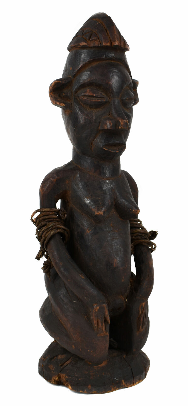 Yaka Female Kneeling Figure Congo African Art
